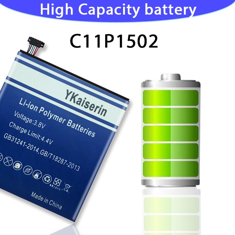 YKaiserin 6000mAh Tablet C11P1502 Li-ion Lithium Polymer Rechargeable Battery For ASUS ZenPad 10 Z300C Z300CL Z300CG