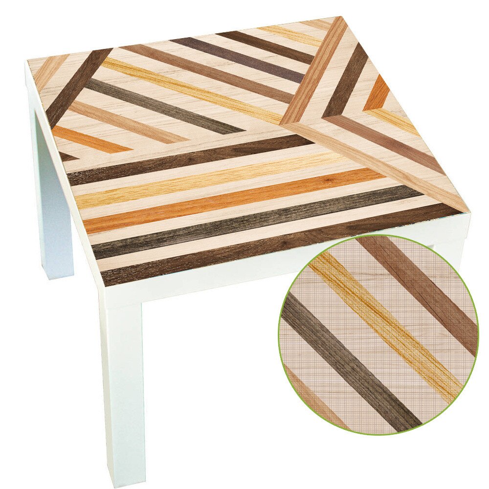 Autocollants de Table en PVC Style Grain de bois, 55x55CM, pour café Bar, autocollant de rénovation de bureau, bricolage, housse de nappe imperméable