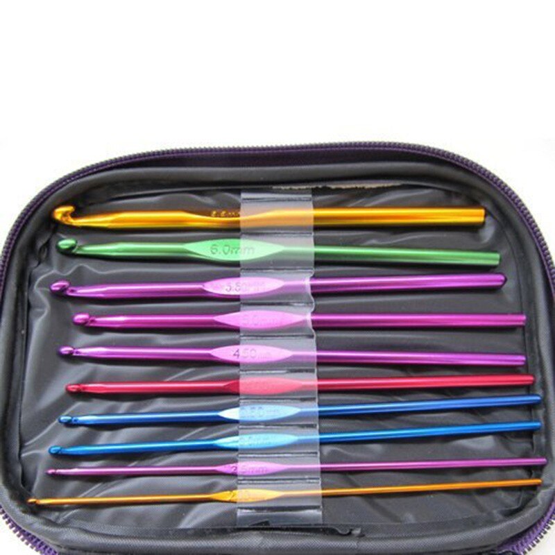 Haaknaalden voor haar en Wol 22 Stks/set multi-color Gehaakte Naalden Knit Weave Craft Garen Naaien Gereedschap ventileren naald
