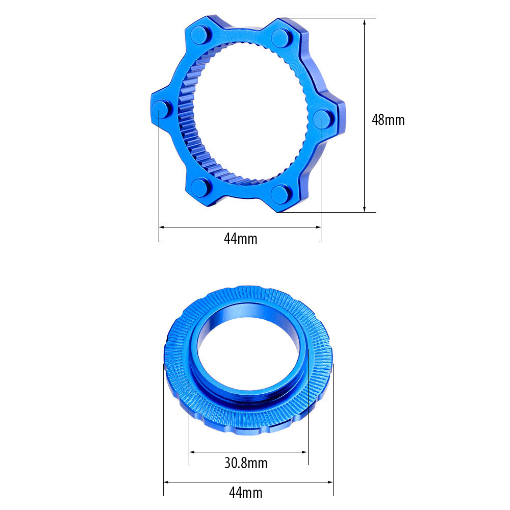 Bike Disc Brake Centerlock to 6-Bolt 6 Hole Rotor Adapter Wrench Spanner Bicycle 44mm Hub Center Lock Conversion Spacers