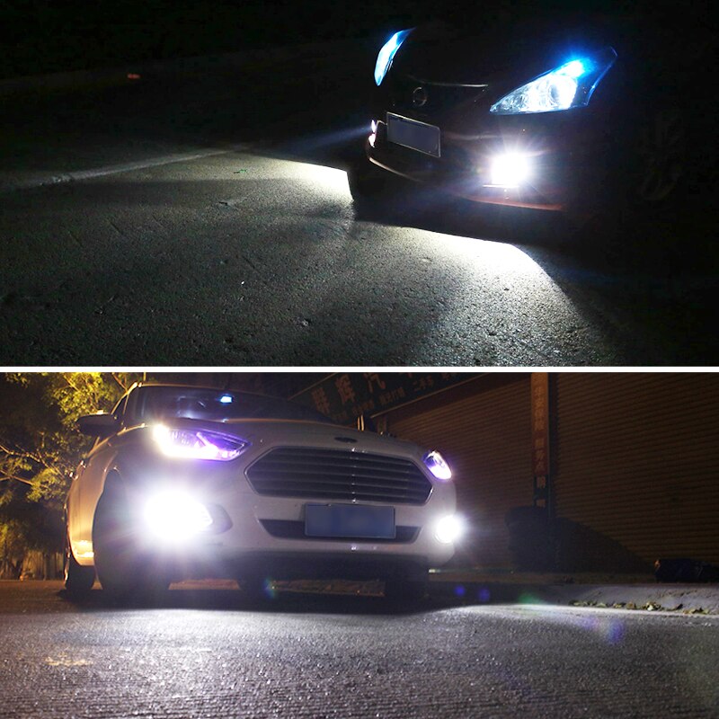 2pcs H15 LED Auto Mistlamp 21 Chips 3030 SMD LED high power Wit 6000K Lampen Voor Auto auto Externe Fog Light Koplamp Lamp