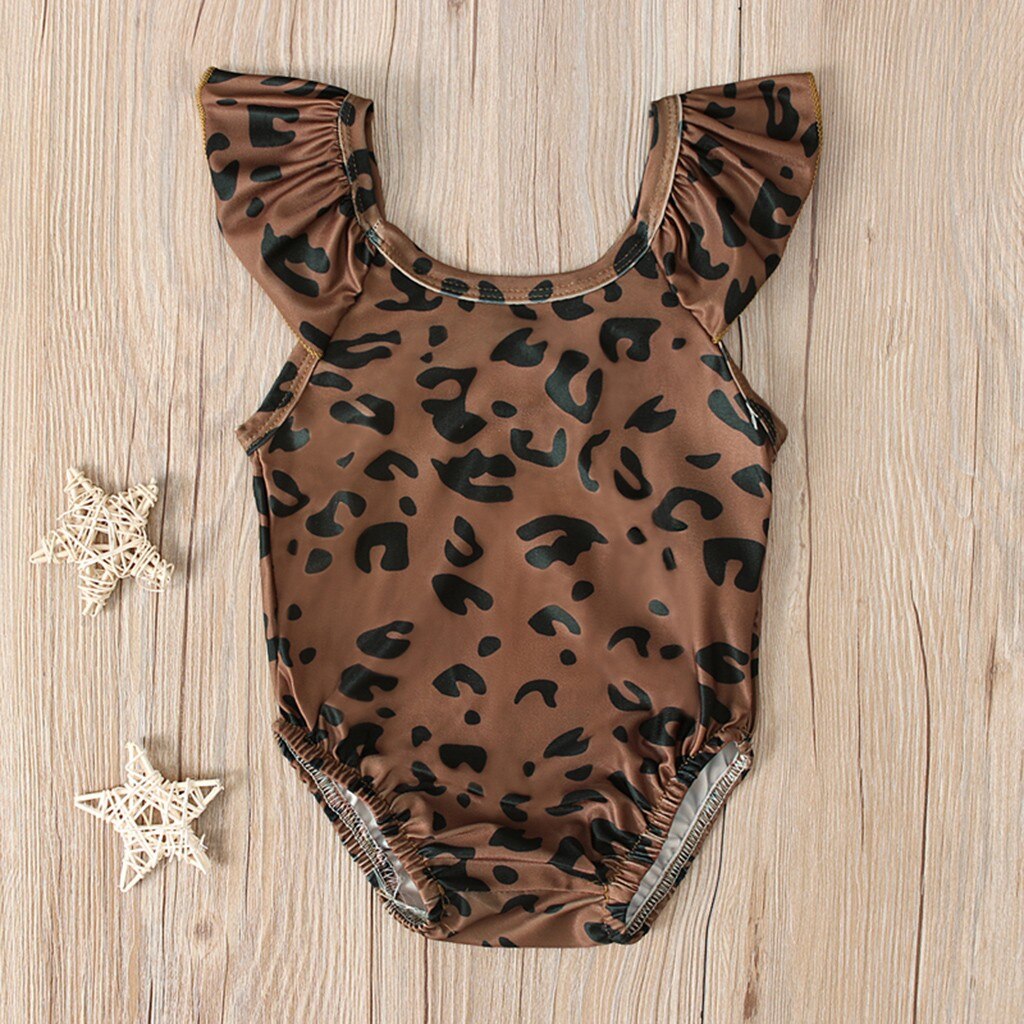 GIRL'S LEOPARD MONOKINI BATHING SUIT