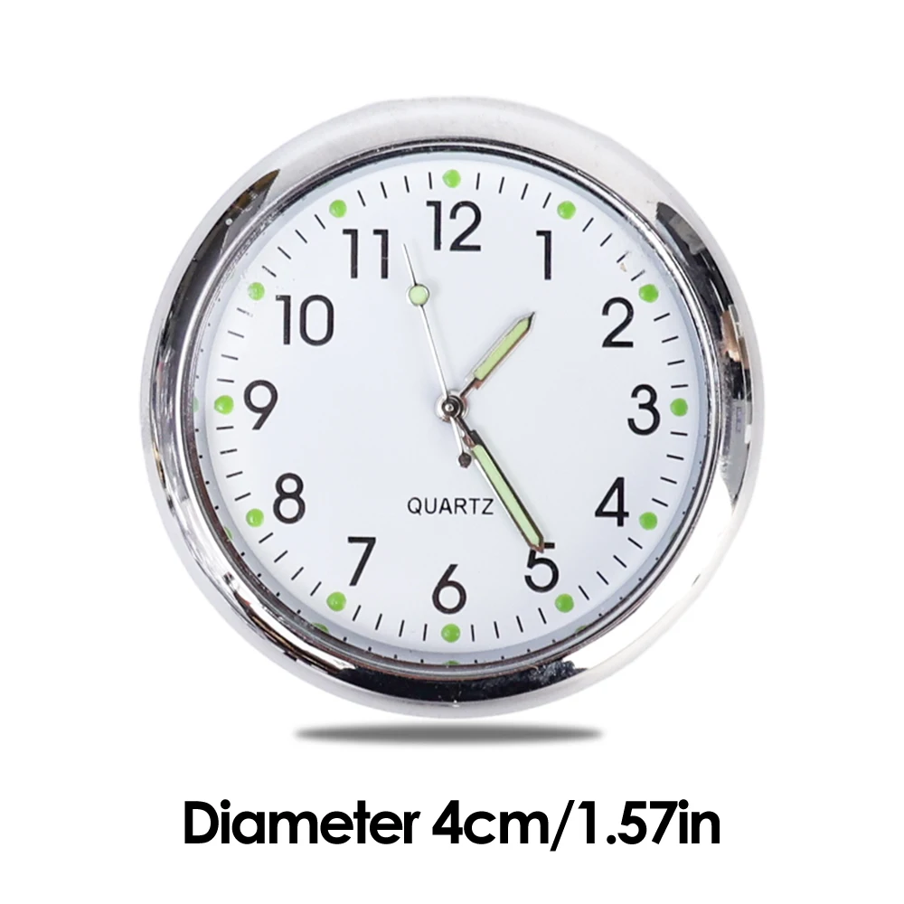 Orologio luminoso per presa d'aria per auto Orologio automatico al quarzo con presa d'aria con clip Orologio per presa d'aria automatica Accessori per auto per lo messa in piega automatico: Argento