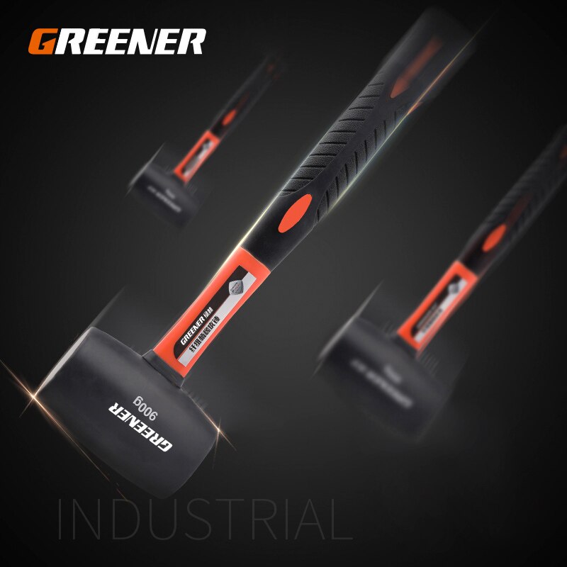 GREENER Hi-Spec Heavy Duty Mallet Rubber Hammer Floor Ceramic Tile Installation Fiberglass Hammer Hand Tools