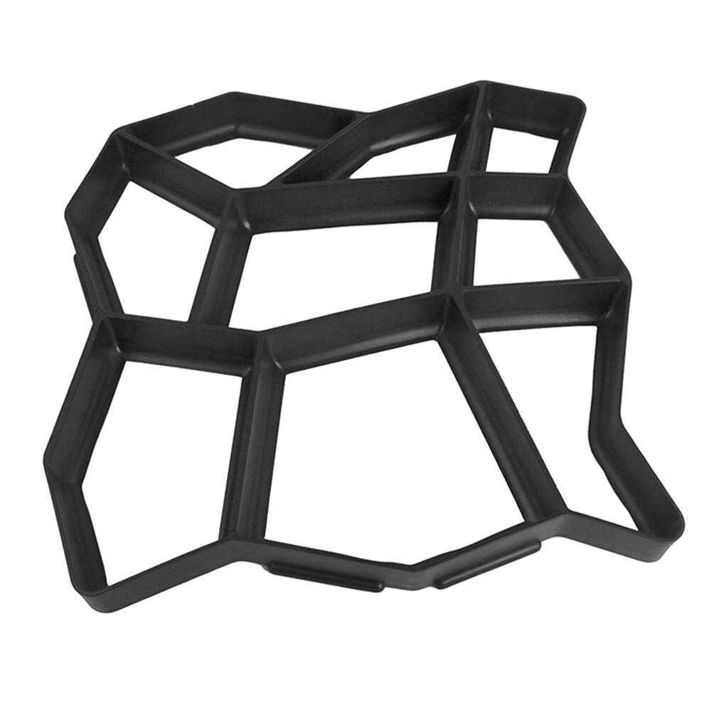 Garden Walk Pavement Mold Reusable DIY Manually Paving Cement Brick Stone Road Concrete Molds Manually Paving Garden Decoration: Polygon