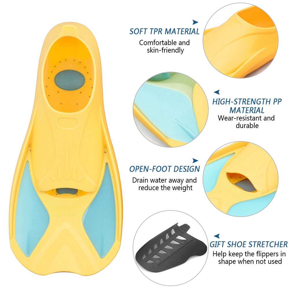 Kids Swim Fins Children Training Flippers Kids Mermaid Swim Swimming Foot Flipper Diving Feet Tail Swimming Equipment