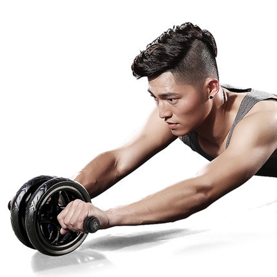 KoKossi moda poćwiczyć koła bez hałasu obręcz na brzuch Roller do ćwiczeń brzucha z mata do ramię talia nogi ćwiczeń sprzęt Fitness na siłownię