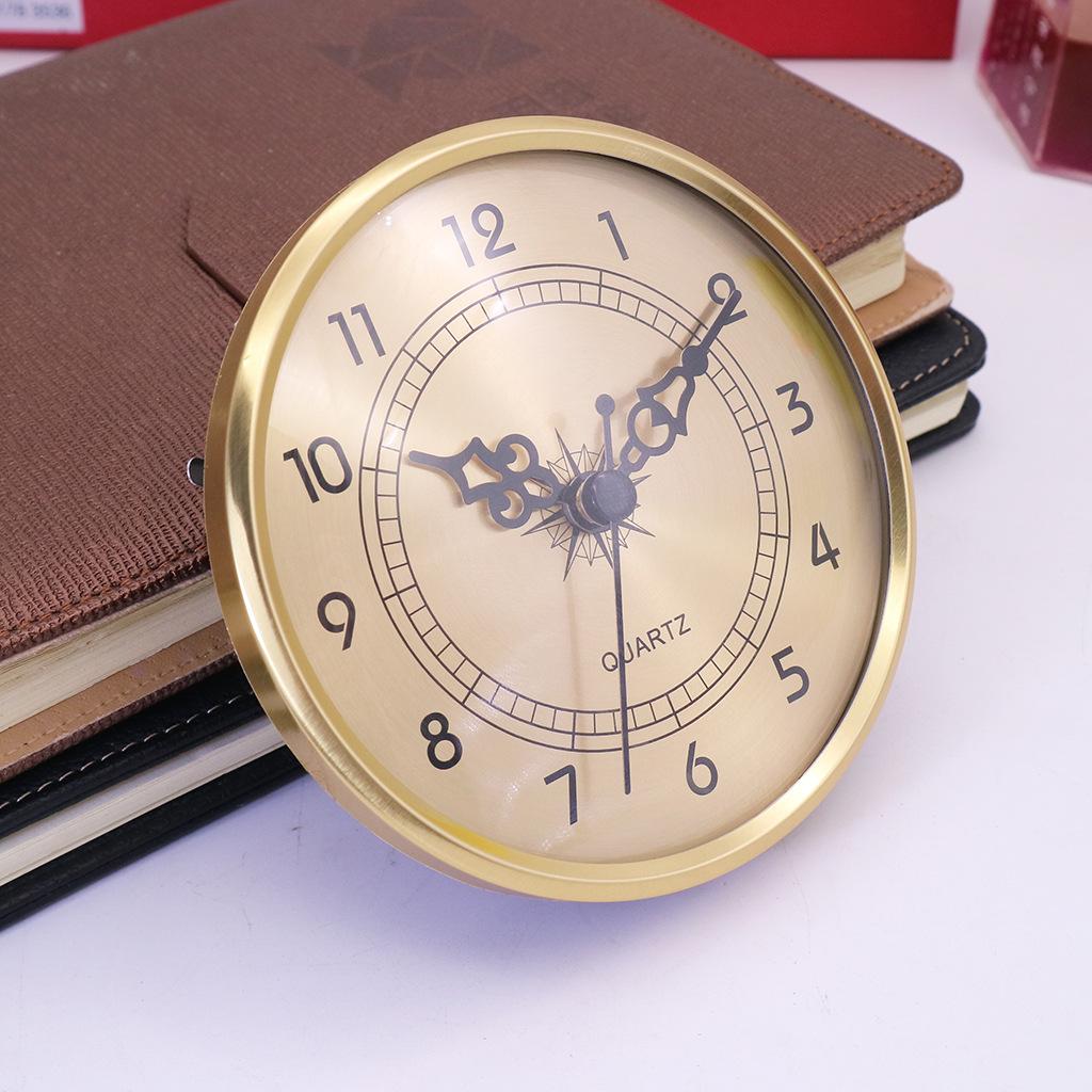 Skeleton Round Quartz Clock Insert Gold Trim Arabic Numeral Repairs Fit 3.39" Hole