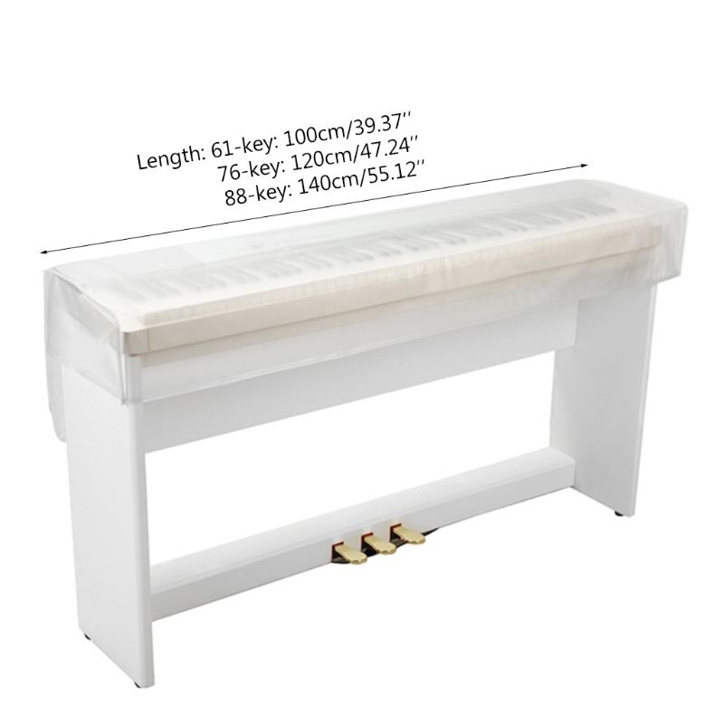 Transparent Frosted Piano Cover 61 76 88 Keys Digital Piano keyboard Dust Cover