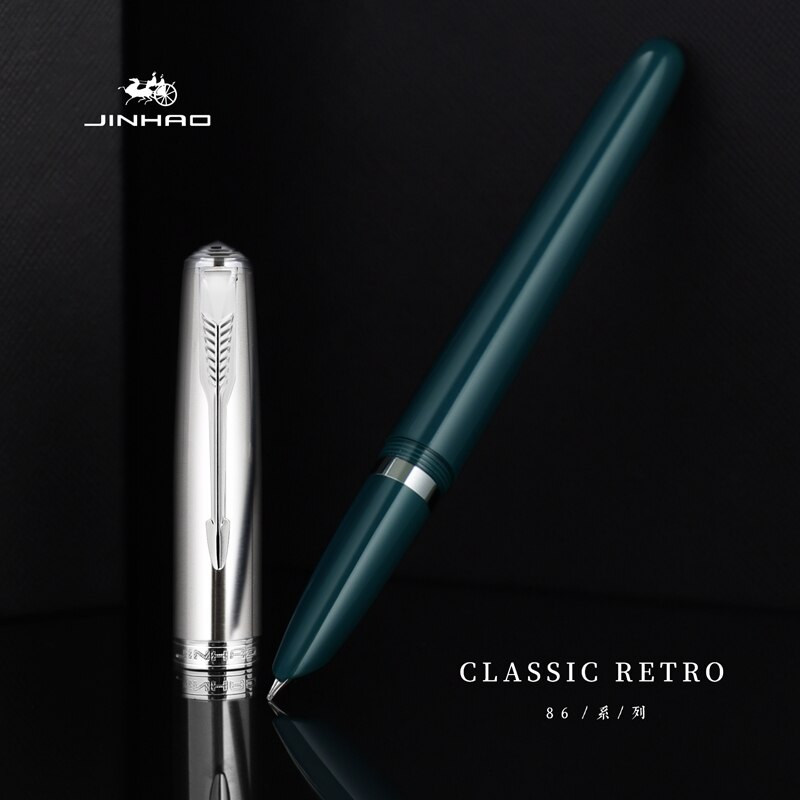 Klassieke Vulpen Multi Retro Kleur Vat Zilveren Pijl Clip Fine Nib Inkt Pennen Jinhao Briefpapier School Dagelijks Schrijven F6277