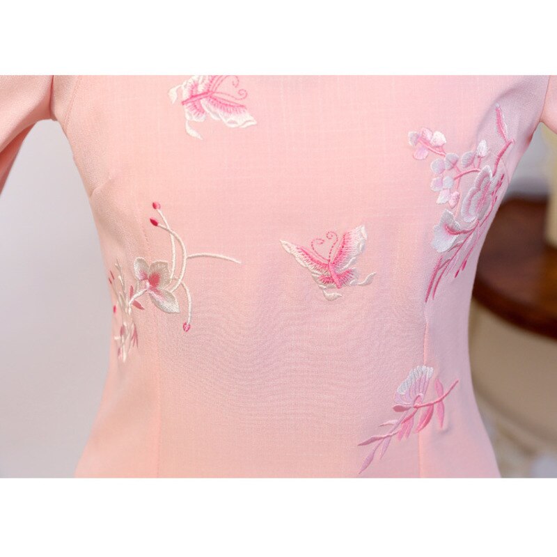 Retro koszula wyszywana w stylu chińskim kobiety lato nowy Hanfu chiny Top Cheongsam tradycyjny strój Tang bluzki Femme 2022
