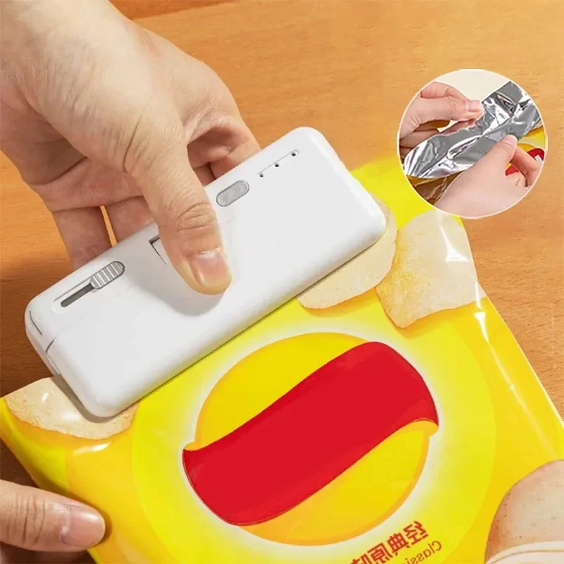 Plastic Zak Sealer Heat Bag Sealer Machine Handheld Vacuüm Voedsel Sealer Thermisch Plastic Zak Afdichtingsmiddelen Oplaadbare Warmte Sealer