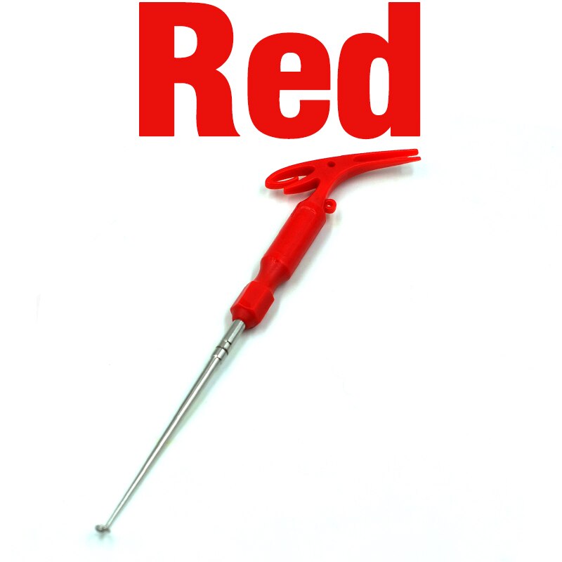MNFT-herramientas universales de pesca para anudar clavos, removedor de anzuelos, lazo de atado rápido, herramienta Tyer y Clip de mosquetón: Red 1Pcs