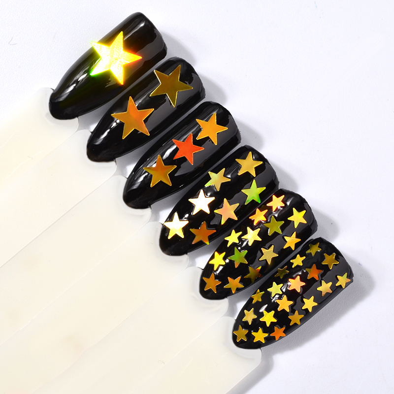 6 Dozen Ster Nail Art Shining Bling Glitter Pailletten Voor Uv Gel Decoratie Tips Shimmer Paillette Glitters 3D Manicure Tool