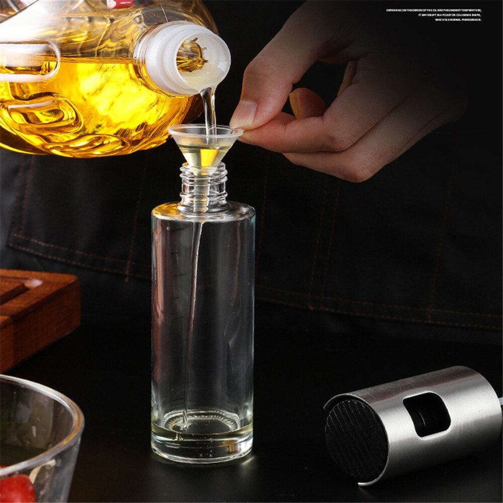 Glass olje spray olje flaske 100ml bbq baking olivenolje spray flaske olje eddik spray flasker anti-drypp olje saus krydder potter