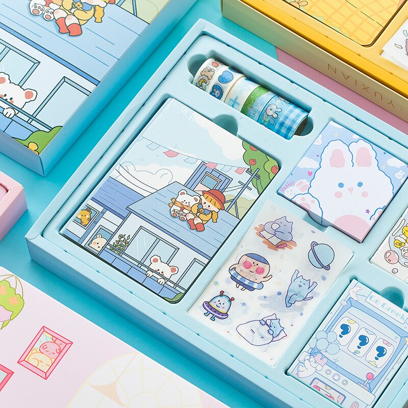 planner sets notebook Tool Materials Full Set Of Book Set Japanese Style Tn Color Page Checker Girl Set Stationary Set