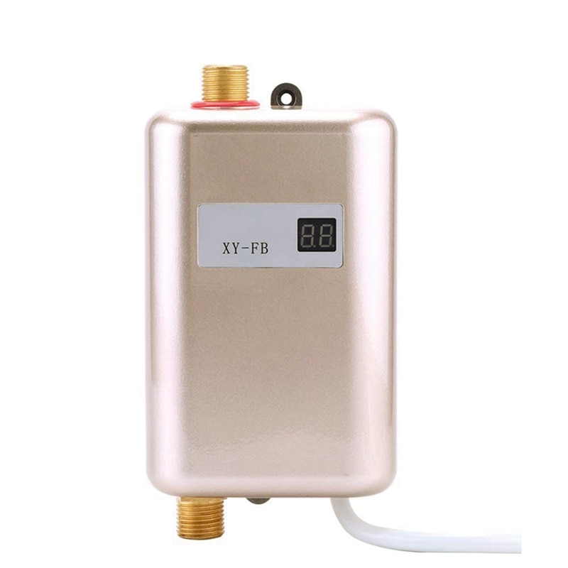 3800w mini elektrisk varmvattenberedare direkt elektrisk varmvattenberedare direkt elektrisk vattenvärmare dusch 3 sekunder eu plug gold: Default Title