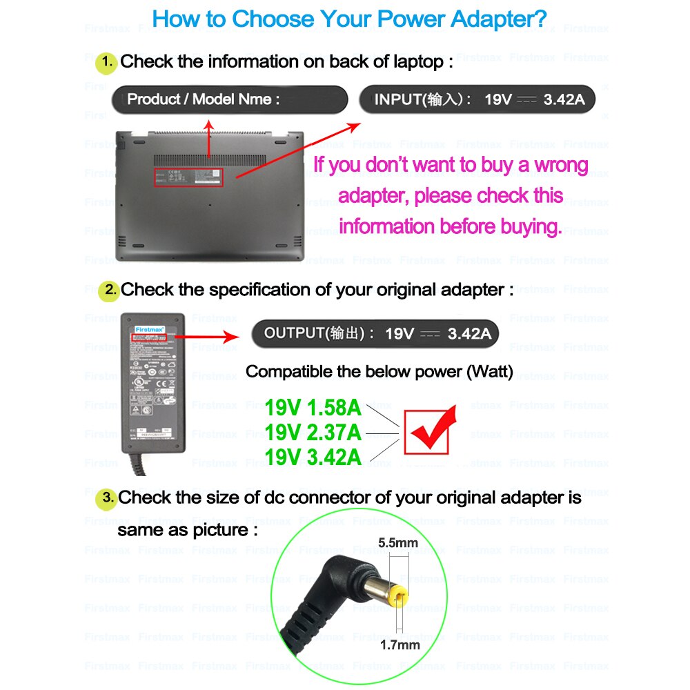 Ac Adapter 19V 3.42A Laptop Oplader Voor Acer Aspire 5 A515-41G A515-51G A517-51 A517-51G Pro A517-51GP Pro A517-51P A615-51