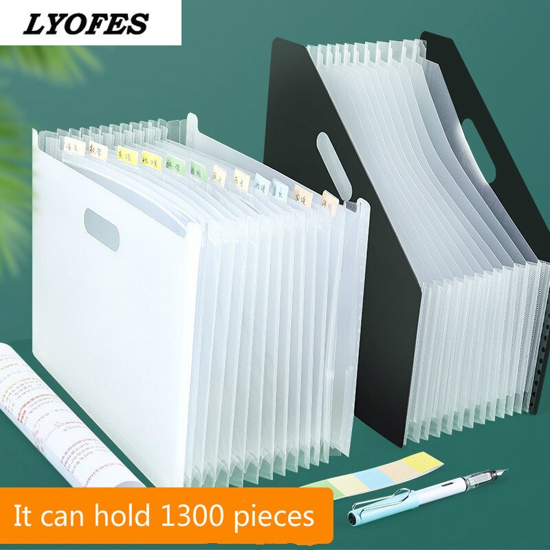 High Capacity A4 File Folder School Document Organiser Envelopes Desk Storage Student Paper Expanding Office Receipt