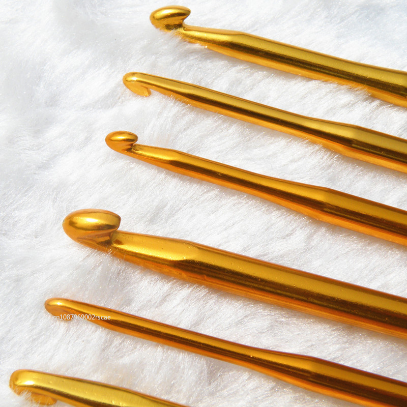 Agujas de ganchillo de aleación de aluminio para costura, gancho de doble cabeza para manualidades, tejido hecho a mano, hilo para tejer ropa, herramientas para principiantes, 2/0- 7/0