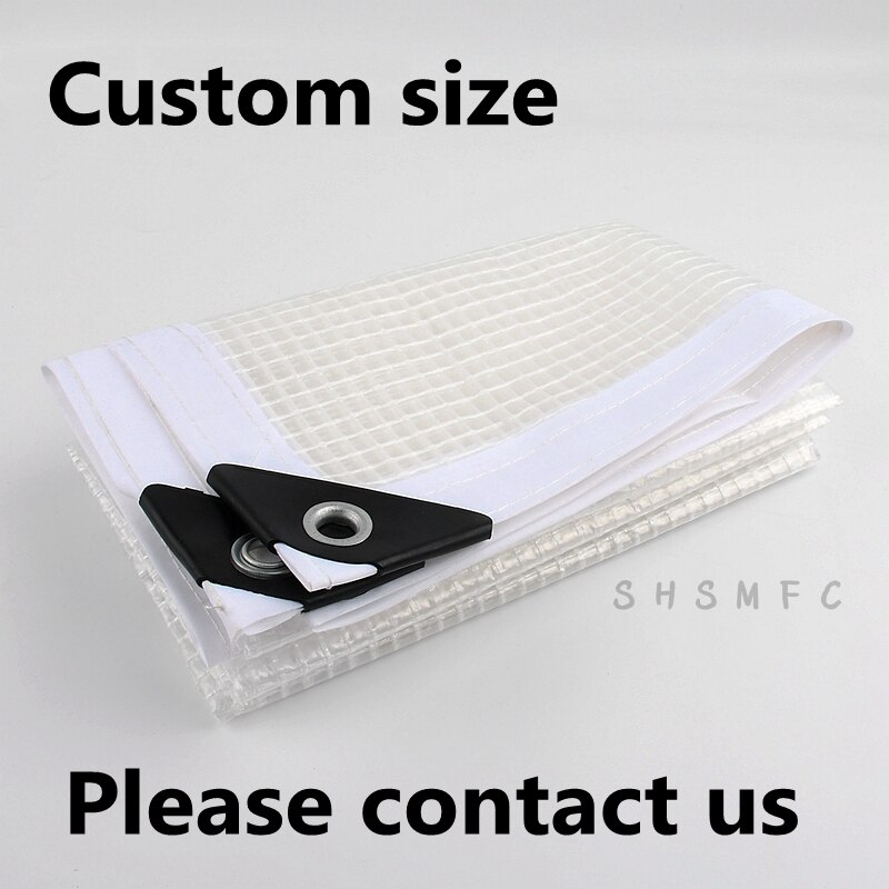 0.32mm plandeka folia PE balkon ogród przezroczysta siatka format odporna na deszcz tkanina szklarnia sukulenta tkanina przeciwdeszczowa