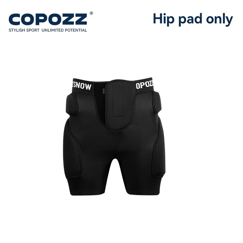COPOZZ deportes extremos esquí patín Snowboard protección esquí Protector rodilleras patinaje protección cadera pantalones cortos acolchados pantalones S-XL: S / Negro