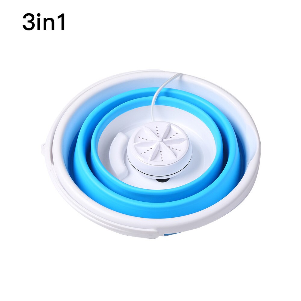 Neue Faltbare Turbo Waschen Haushalts Maschine Rotierenden Ultraschall Turbine Unterlegscheibe Ladung Wäsche Mini Kleidung Reiniger Für Reise: 3 in 1 A