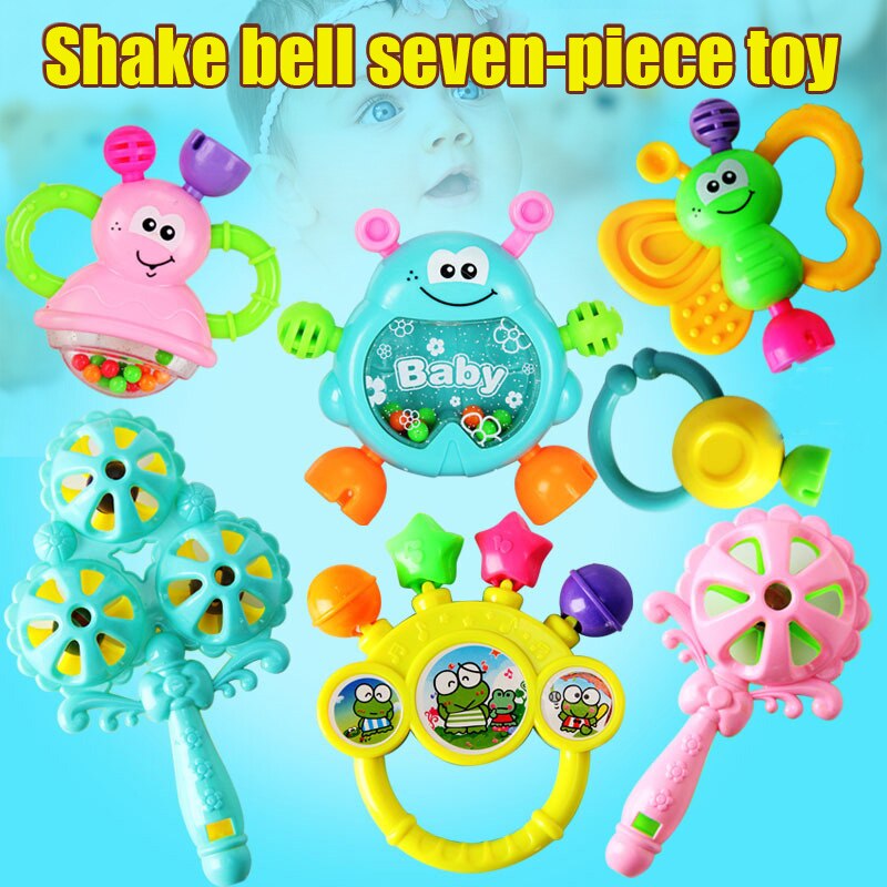 7 PCS Set Cartoon Baby Bell Rattles Newborns Music... – Grandado