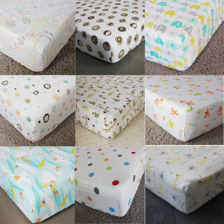 Bomuld baby sengetøj madras dække tegneserie nyfødt lagen krybbe monteret ark fabrik direkte mærke