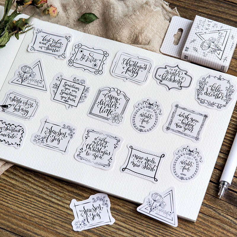 45 Pcs Label Briefpapier Stickers Vintage Briefhoo... – Grandado