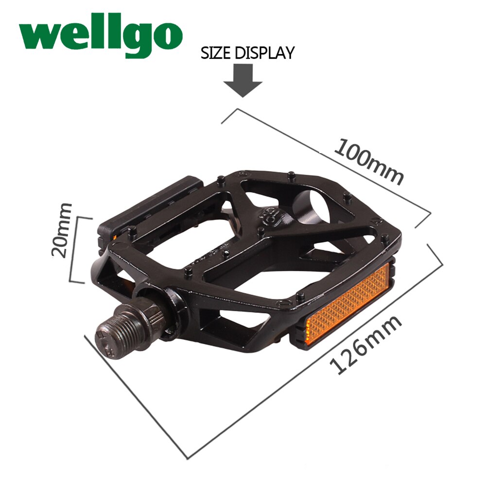 Wellgo Aluminium B249DU Ultralight Fiets Pedaal Cr-Mo Staal Doorn Dubbele Du Dragende Pedalen