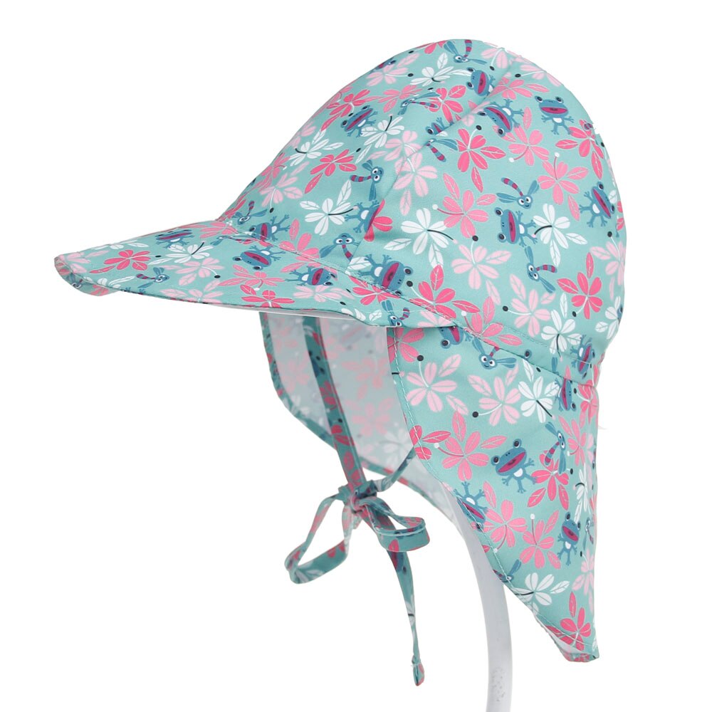 NEUE Babys Sonnenhut Sommer Strand Hütte Sonne Kappe UV Schutz Neugeborenen Kleinkind freundlicher Jungen Mädchen Sonne Kappe Headwear außen S/L: Frosch / S