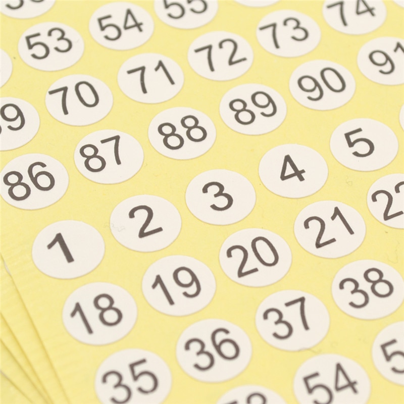 Unbranded Alphabet & Number Round Stickers - Board Sticker Adhesive For Calendar Or Craft