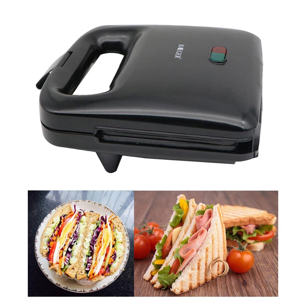 Petit déjeuner grillé Sandwich Panini fabricant Grill presse 750W antiadhésif noir ue Plug Sandwich fabricant