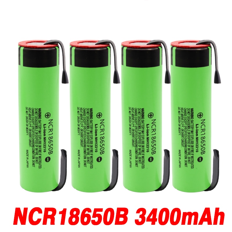 Originele 18650 Batterij NCR18650B 3.7V 3400 Mah 18650 Lithium Oplaadbare Batterij Lassen Nikkel Vel Batterijen