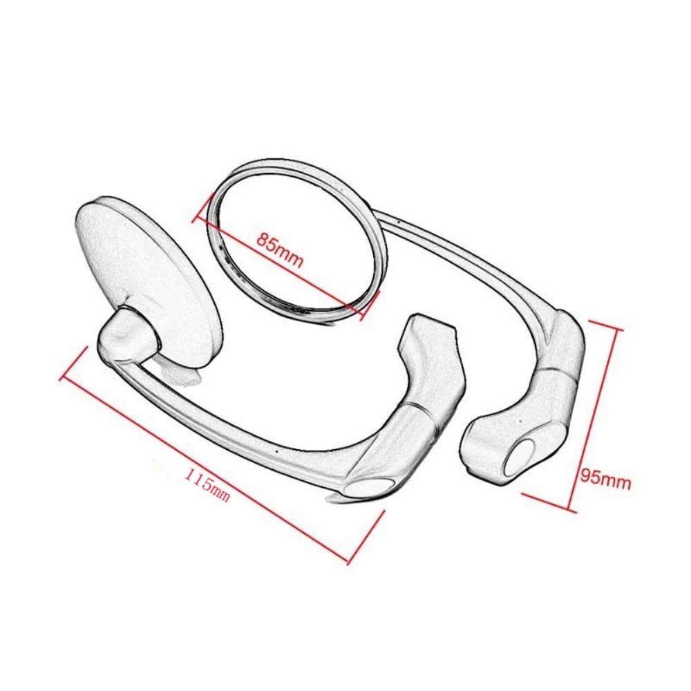 Rétroviseur Rond Rétro pour Moto, Rétroviseurs Latéraux Convexes, Réflecteur Argenté Universel,