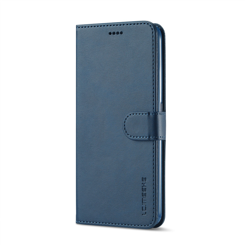 Voor Oppo Reno4 Z 5G Case Lederen Luxe Telefoon Case Op Oppo Reno 4Z 5G Case Flip Magnetische wallet Cover Voor Oppo Reno 4 Z 5G Cover: Blauw