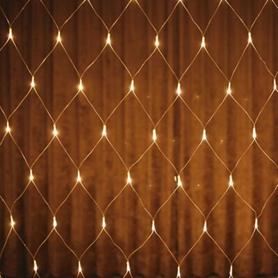 220V Led Net Mesh Fairy String Licht 1.5X1.5M 3X2M 6X4M garland Gordijn Kerst Fairy Light Wedding Party Licht: Warm White / 4MX6M