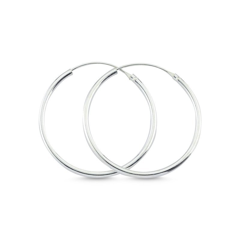 Angemiel 925 argent 25mm anneau boucles d'oreilles