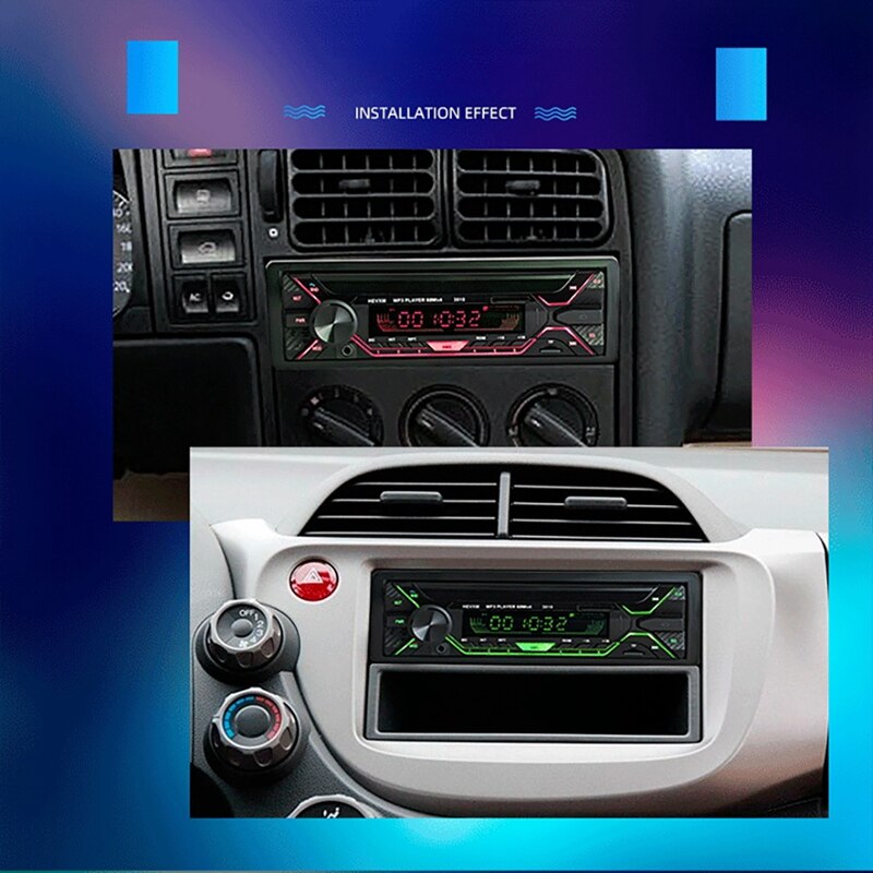 1Din Autoradio Iso Autoradio Aux Ingang Ontvanger Bluetooth Stereo MP3 Multimedia Speler Ondersteuning Fm/MP3/Wma/usb/Sd-kaart