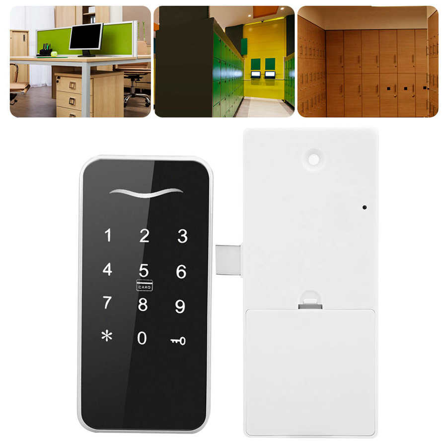 Password Lock Concealed Electronic Smart Lock RFID Card Password Touch Keypad Safety for Wardrobe File Cabinet cerradura puerta