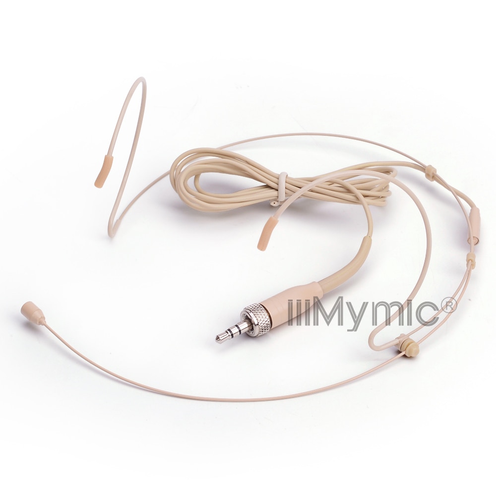 IiiMymic H-21S2-1 3.5mm Plug Headset Voor Sennheiser Draadloze Body-Pack Zender Headset Microfoon Schroef Locking Plastic Doos