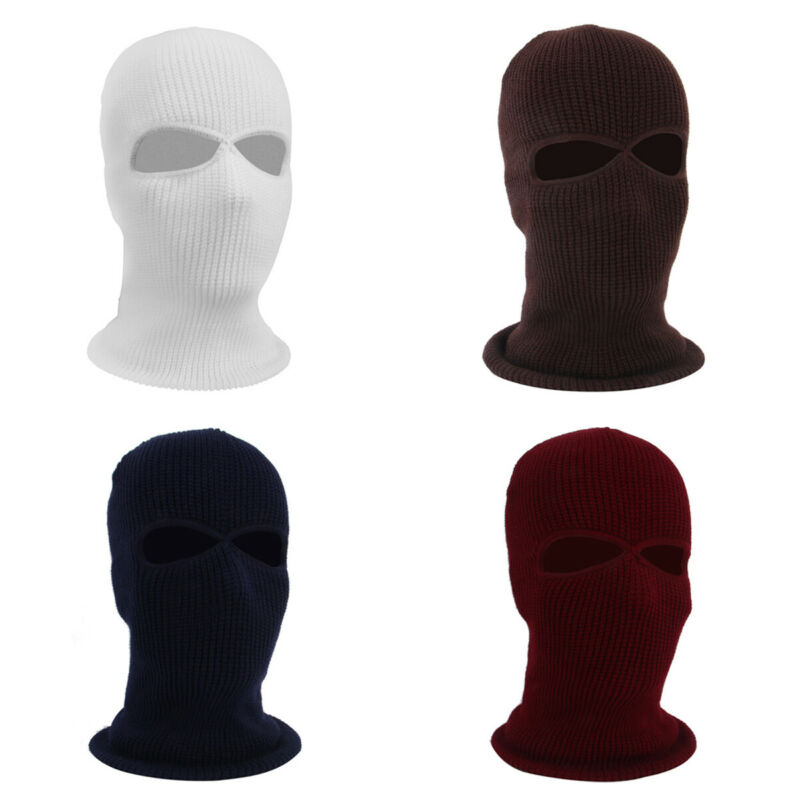 Femmes hommes coupe-vent tricot cou hiver Ski masque complet temps froid Sports de plein air cagoule chapeau masque