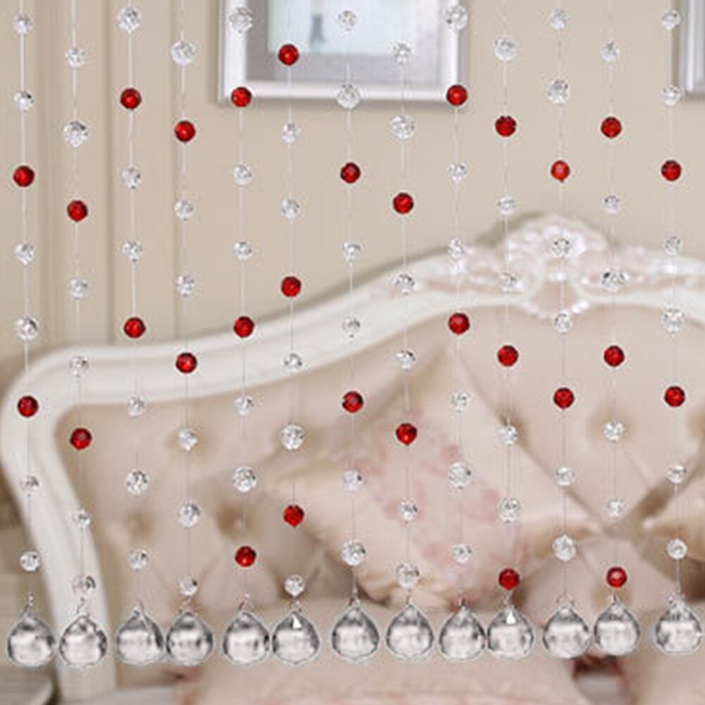 Crystals Glass Beads String Curtain Window DIY Wall Home Decor Wedding Backdrop Festive Decor