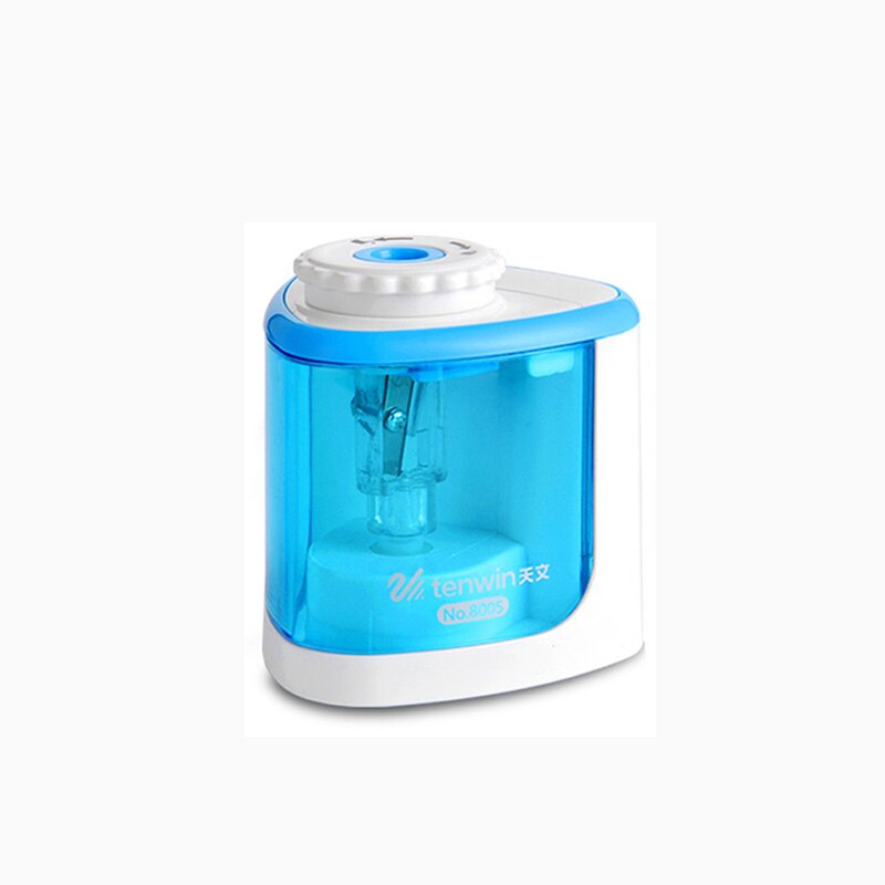 Sacapuntas eléctrico/Manual 2 en 1 Tihoo, sacapuntas automático y seguro portátil para oficina, material escolar, papelería Tenwin: 8005-Blue