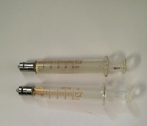 1-100ml met Rvs Lock Head Glas Spuiten Injector Medische Vintage Herbruikbare Laboratorium Microschaal