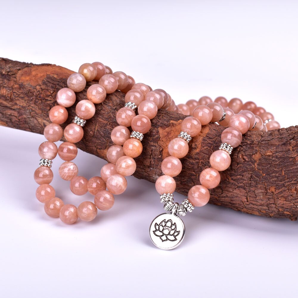 108Mala Zonnesteen Armband
