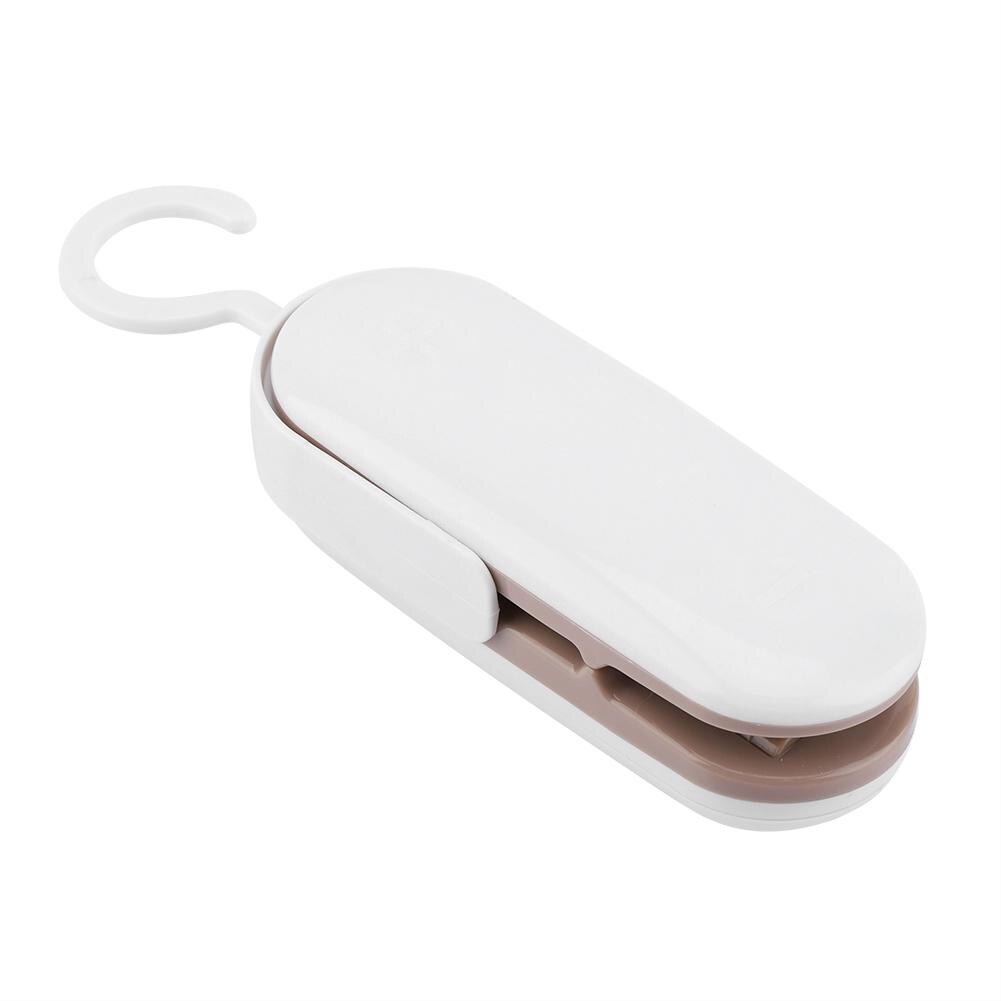 Käsin paineen sulkemiskoneen klipsi kätevä mini välipala muovipussi kuumasaumauskone tyhjiö elintarvikkeiden sulkemista pakkauskone: Ruskea