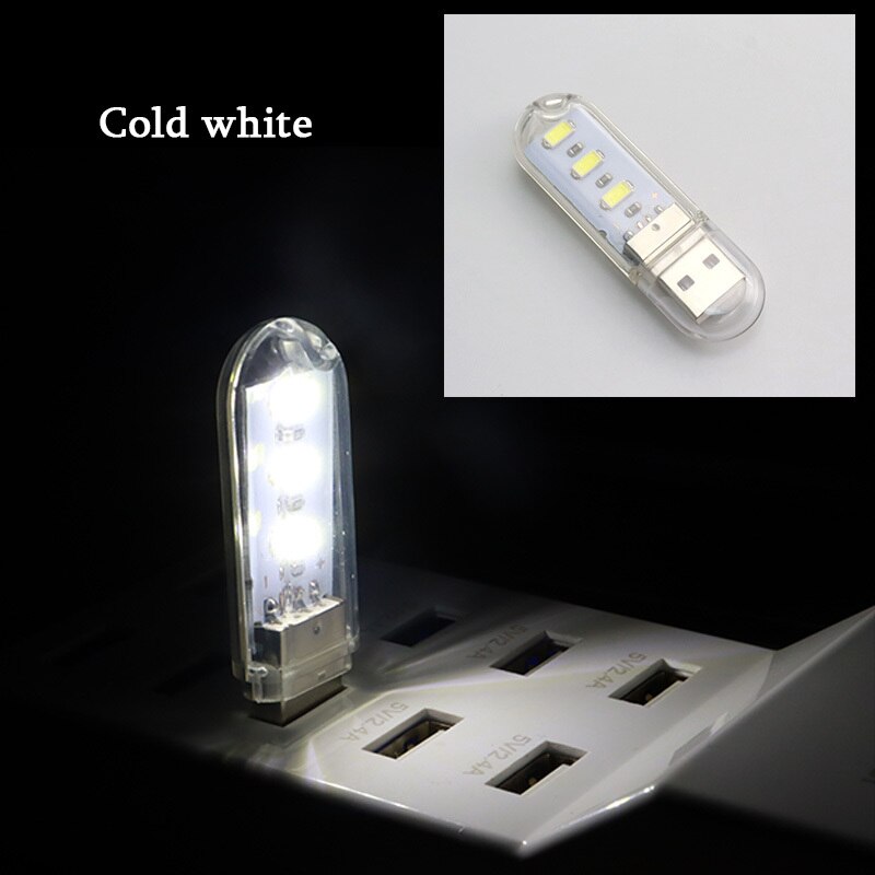 USB LED Books Flashlight Power Bank Powered Book Light 5V Portable Night Lights USB LED Book Lights 3LEDs 8LEDs SMD 5630 5730: Cold White 3LEDs