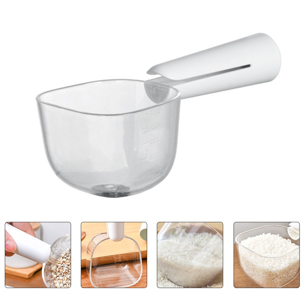Plastic Rice Measuring Cup Kitchen Measurement Tool Measuring Cup with Scale